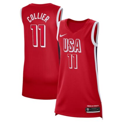 Napheesa Collier Women’s USA Basketball 2024 Olympics Team Swingman Player Jersey - Red