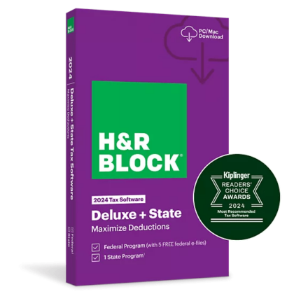 H&R Block Tax Software Deluxe + State 2024 [Download]