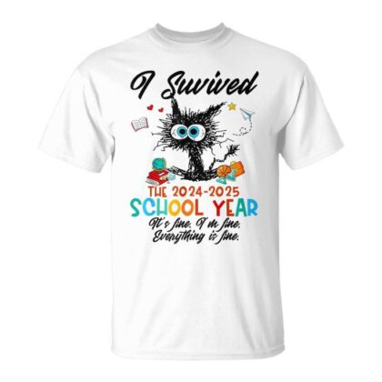 Last Day Of School Teacher I Survived 2024-2025 School Year T-Shirt
