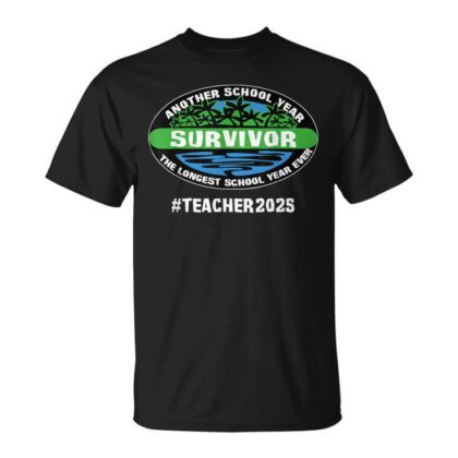 School Year Survivor Teacher 2025 End Of School Year T-Shirt