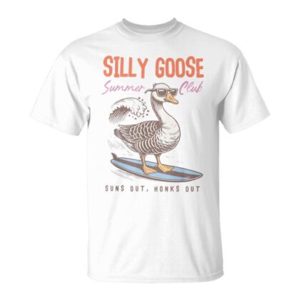 Silly Goose Summer Club Surfing Lover Beach Trip Girls T-Shirt